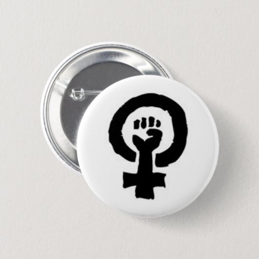 Feministisch symbool ronde button 5,7 cm (Voorkant /achterkant)