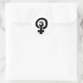 Feministisch symbool ronde sticker (Tas)
