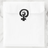 Feministisch symbool ronde sticker (Tas)