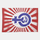 Feministisch symbool theedoek (Horizontaal)