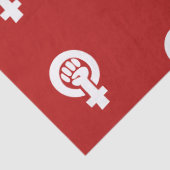 Feministisch symbool tissuepapier (Detail)