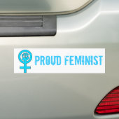 Feministisch symbool voor de kracht van vrouwen bumpersticker (Op auto)