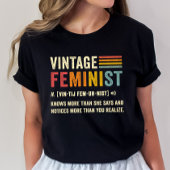  feministisch T-shirt van de Definitie, Retro Grun