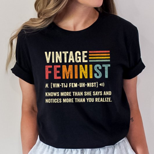  feministisch T-shirt van de Definitie, Retro Grun