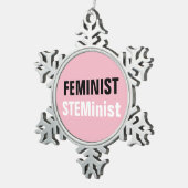 feministisch tin sneeuwvlok ornament (Rechts)