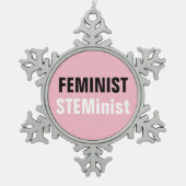 feministisch tin sneeuwvlok ornament (Voorkant)