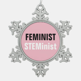feministisch tin sneeuwvlok ornament