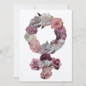 Feministisch venus-symbool met bloemen voor vrouwe (Voorkant)