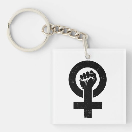 Feministisch verzet sleutelhanger (voorkant)