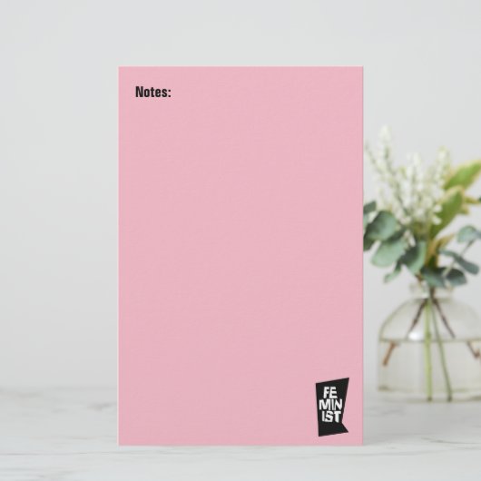 Feministisch vrouwen vrouwelijk meisje me te briefpapier (Staand voorkant)