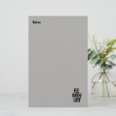 Feministisch vrouwen vrouwelijk meisje me te briefpapier (Staand voorkant)