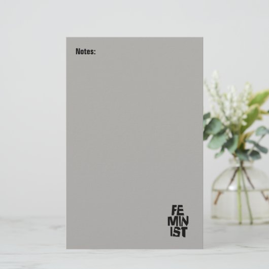 Feministisch vrouwen vrouwelijk meisje me te briefpapier (Staand voorkant)