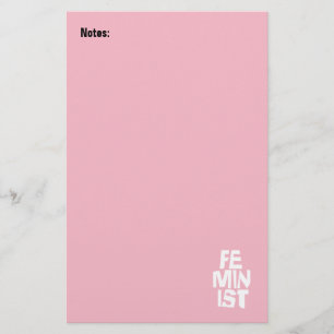 Feministisch vrouwen vrouwelijk meisje me te briefpapier