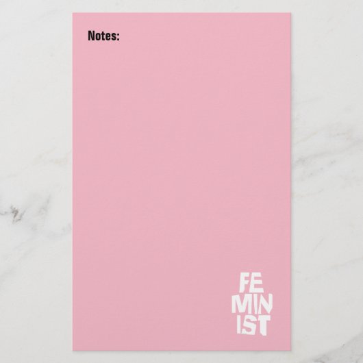 Feministisch vrouwen vrouwelijk meisje me te briefpapier (Voorkant)