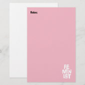 Feministisch vrouwen vrouwelijk meisje me te briefpapier (Voorkant / Achterkant)