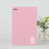 Feministisch vrouwen vrouwelijk meisje me te briefpapier (Staand voorkant)