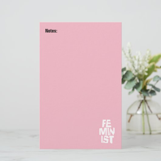 Feministisch vrouwen vrouwelijk meisje me te briefpapier (Staand voorkant)