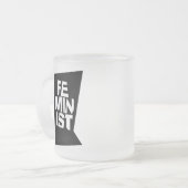 Feministisch vrouwen vrouwelijk meisje me te matglas koffiemok (Voorkant links)