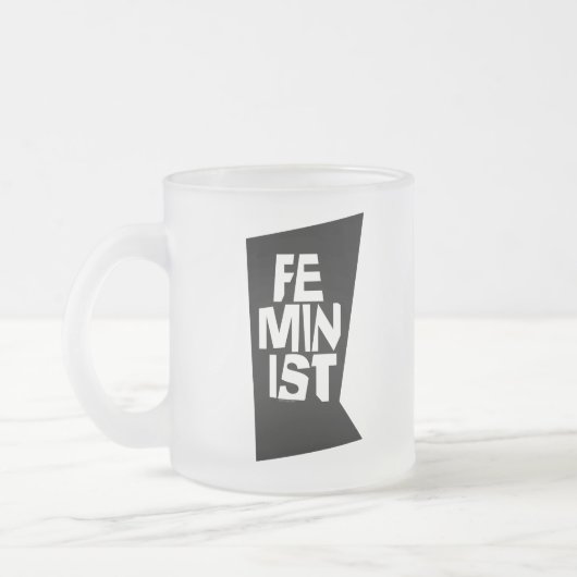 Feministisch vrouwen vrouwelijk meisje me te matglas koffiemok (Links)
