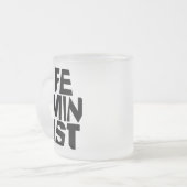 Feministisch vrouwen vrouwelijk meisje me te matglas koffiemok (Voorkant links)