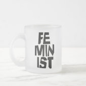 Feministisch vrouwen vrouwelijk meisje me te matglas koffiemok (Links)