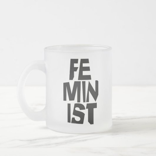 Feministisch vrouwen vrouwelijk meisje me te matglas koffiemok (Links)