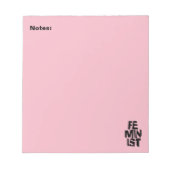 Feministisch vrouwen vrouwelijk meisje me te notitieblok (Voorkant)