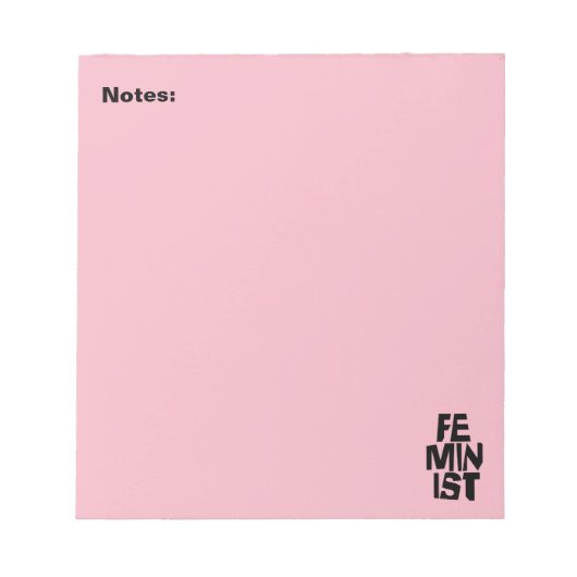 Feministisch vrouwen vrouwelijk meisje me te notitieblok (Voorkant)