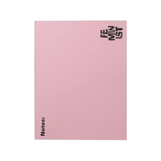 Feministisch vrouwen vrouwelijk meisje me te notitieblok (Linkerzijde)