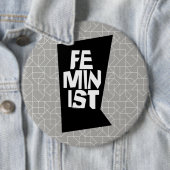Feministisch vrouwen vrouwelijk meisje me te ronde button 6,0 cm (In situ)