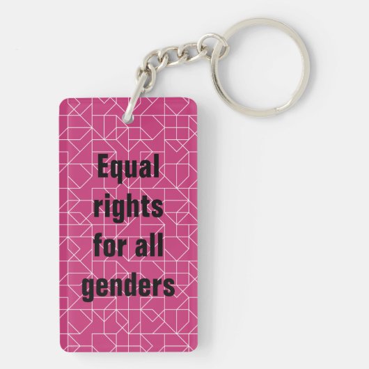 Feministisch vrouwen vrouwelijk meisje me te sleutelhanger (achterkant)