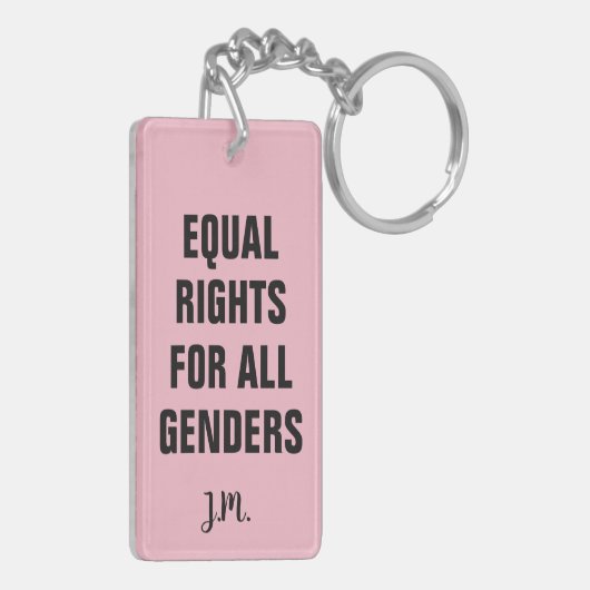 Feministisch vrouwen vrouwelijk meisje me te sleutelhanger (Achterkant Links)