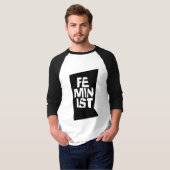 Feministisch vrouwen vrouwelijk meisje me te t-shirt (Voorkant volledig)