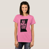 Feministisch vrouwen vrouwelijk meisje me te t-shirt (Voorkant volledig)