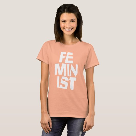 Feministisch vrouwen vrouwelijk meisje me te t-shirt (Voorkant volledig)