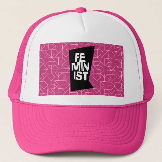 Feministisch vrouwen vrouwelijk meisje me te trucker pet (Voorkant)