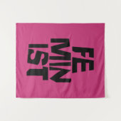 Feministisch vrouwen vrouwelijk meisje me te wandkleed (Voorkant (horizontaal))