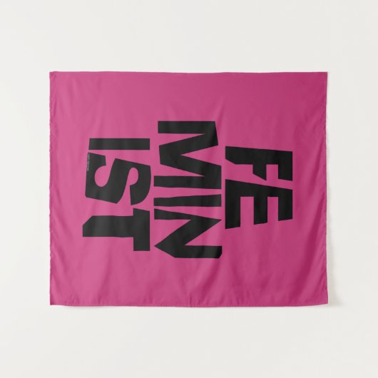 Feministisch vrouwen vrouwelijk meisje me te wandkleed (Voorkant (horizontaal))