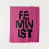 Feministisch vrouwen vrouwelijk meisje me te wandkleed (Voorkant)