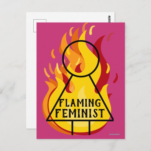 Feministisch vrouwensymbool Ginsburg 9 Briefkaart (Voorkant / Achterkant)
