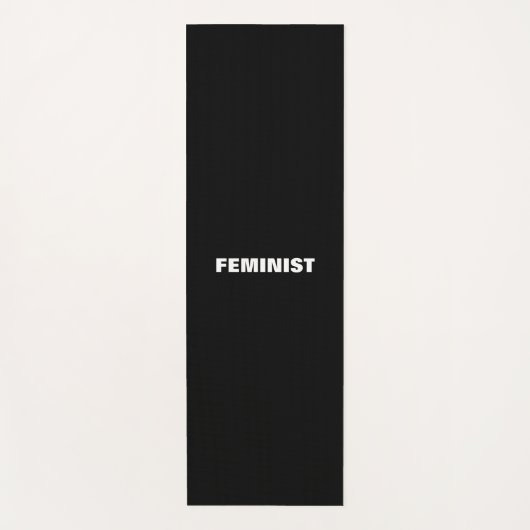 Feministisch zwart wit vast, modern yogamat (Voorkant)