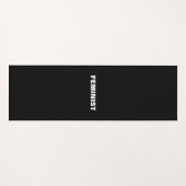 Feministisch zwart wit vast, modern yogamat (Voorkant (horizontaal))