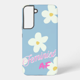 Feministische AF - floral design, gedurfde kleur - Samsung Galaxy Hoesje