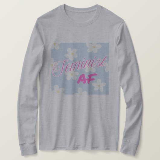 Feministische AF - T-shirt met lange mouwen (Design voorkant)