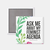 Feministische Agenda Magneet (Voorkant / Achterkant)