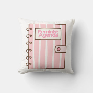 Feministische Agenda Roze Boek Design Schattig M Kussen