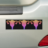 Feministische baarmoeder bumpersticker (Op auto)