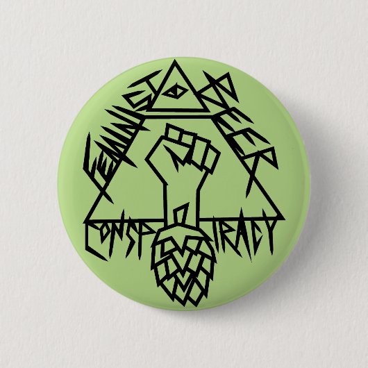 Feministische Beer-complot Ronde Button 5,7 Cm (Voorkant)