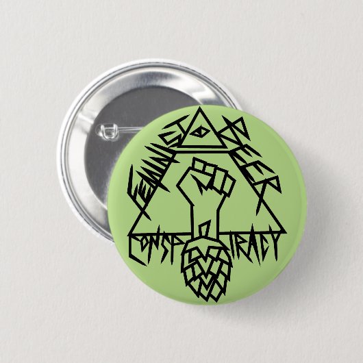 Feministische Beer-complot Ronde Button 5,7 Cm (Voorkant /achterkant)
