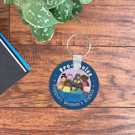 Feministische Blauwe Sleutelhanger